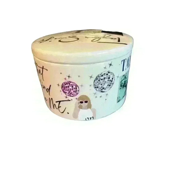 Homemade Taylor Swift Inspired Trinket Box Ceramic Glass with Lid The Eras Tour - Picture 8 of 14